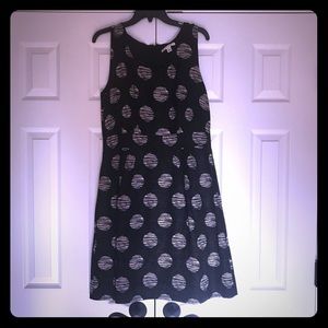 Banana Republic Black Dress with Gold Print